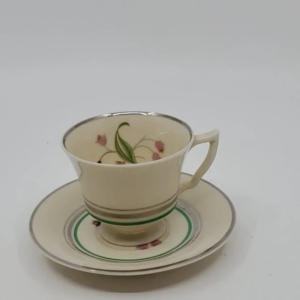 Syracuse China OPCO Old Ivory Demitasse cup saucer set